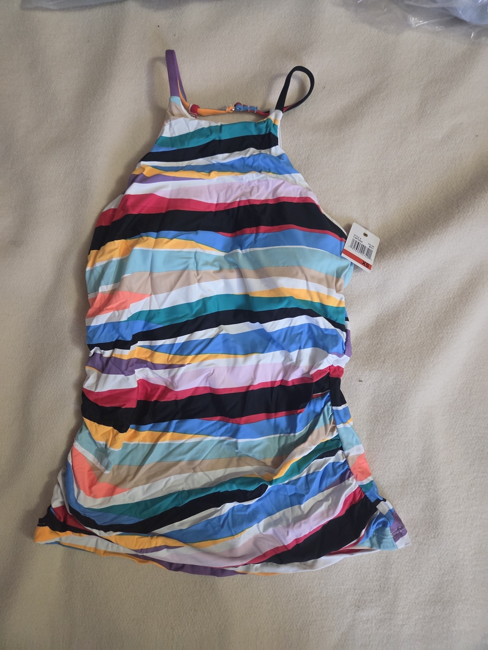 Kids Multicolor Striped One-Piece Swimsuit